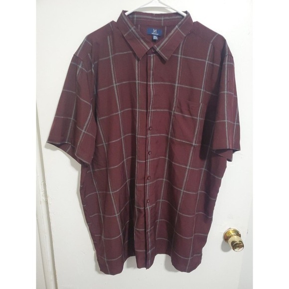 george Red plaid button up shirt sz 2xl 50-52 - Picture 1 of 3